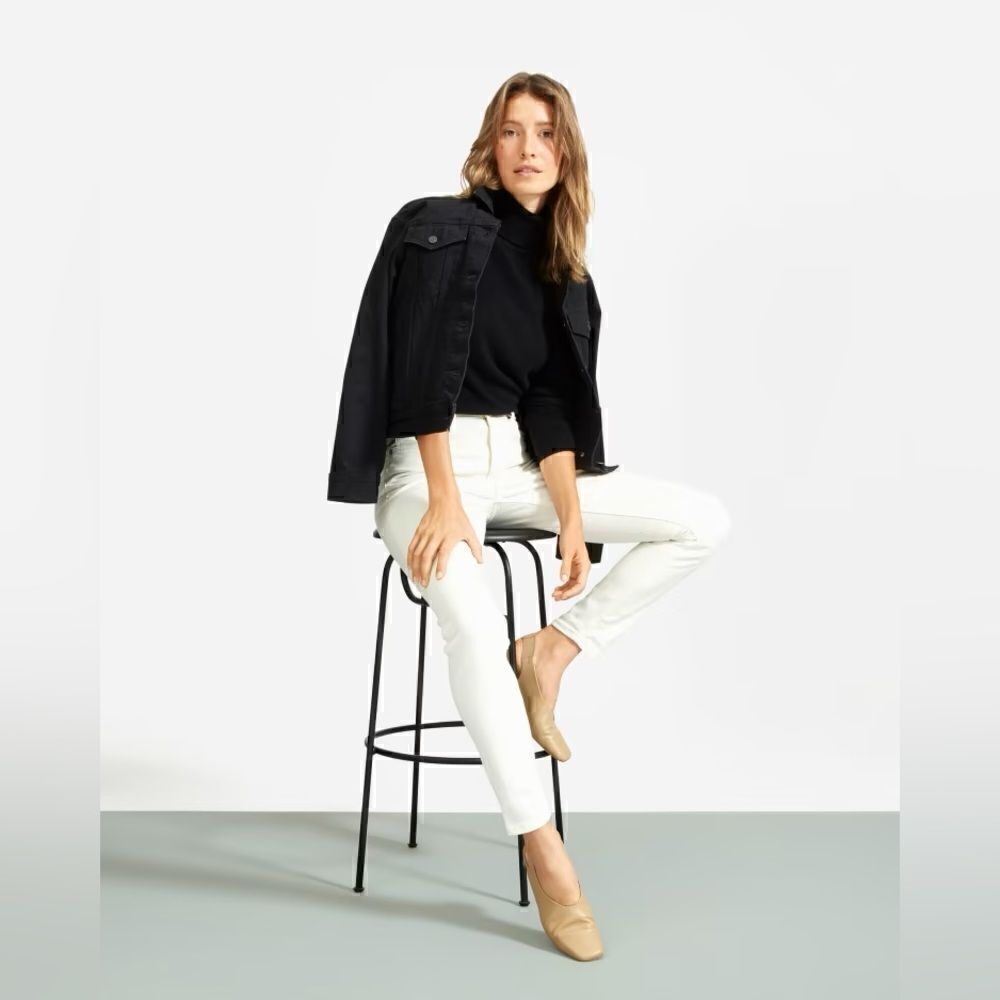 Everlane The High Rise Skinny Jean White 33 Ankle